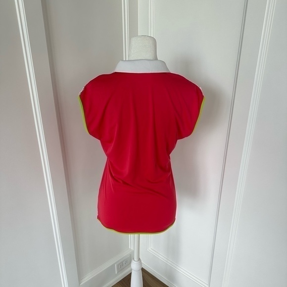 Adidas Golf Womens Pink and Lime Green Sleeveless Athletic Tank Top Size Small - Picture 3 of 14